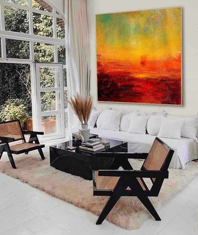 Textured Entryway Living Abstract Canvas Artwork A59A3 wall art